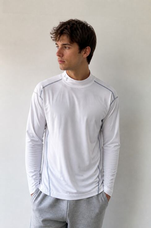 Under Armour Other - Under Armour White ColdGear Fitted Long Sleeve Top LG